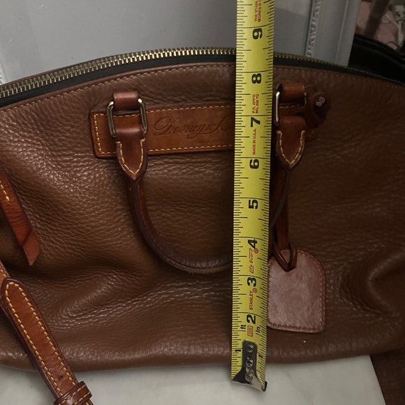 Dooney & Bourke Genuine Florentine Vacchetta Leather Purse Brown Crossbody - Picture 15 of 15